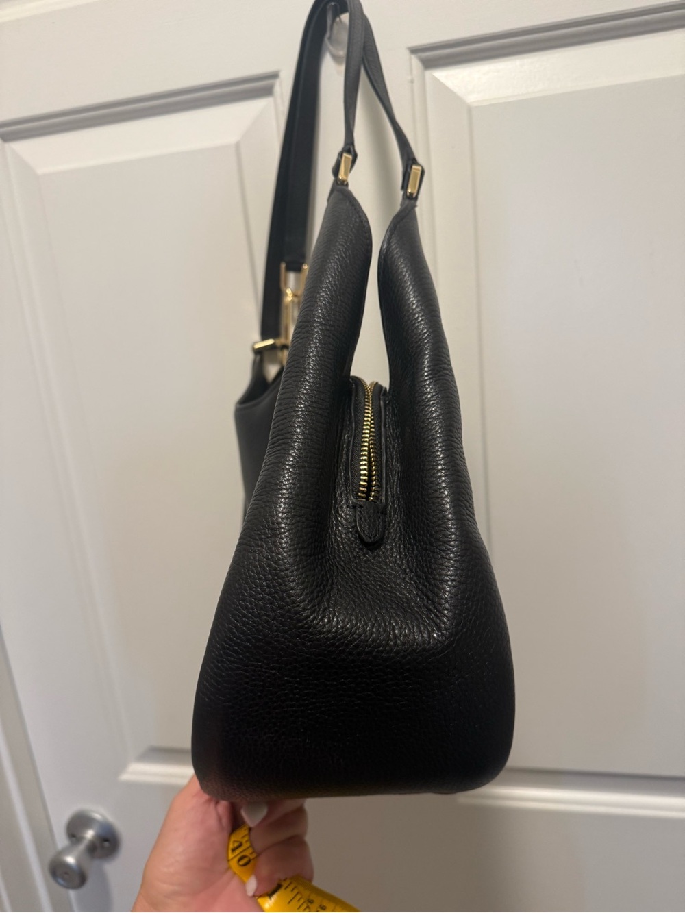 kate spade Black Pebbled Leather Shoulder Hobo with Heart Charm - Picture 3 of 9